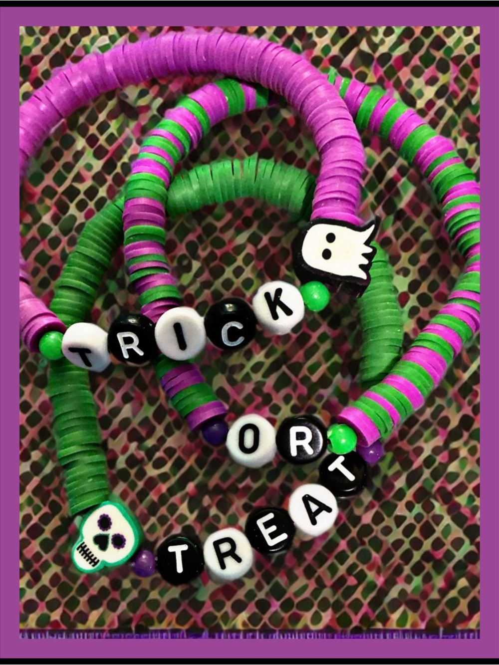 3 piece Kids Bracelet Set - Trick - or - Treat - Halloween fun